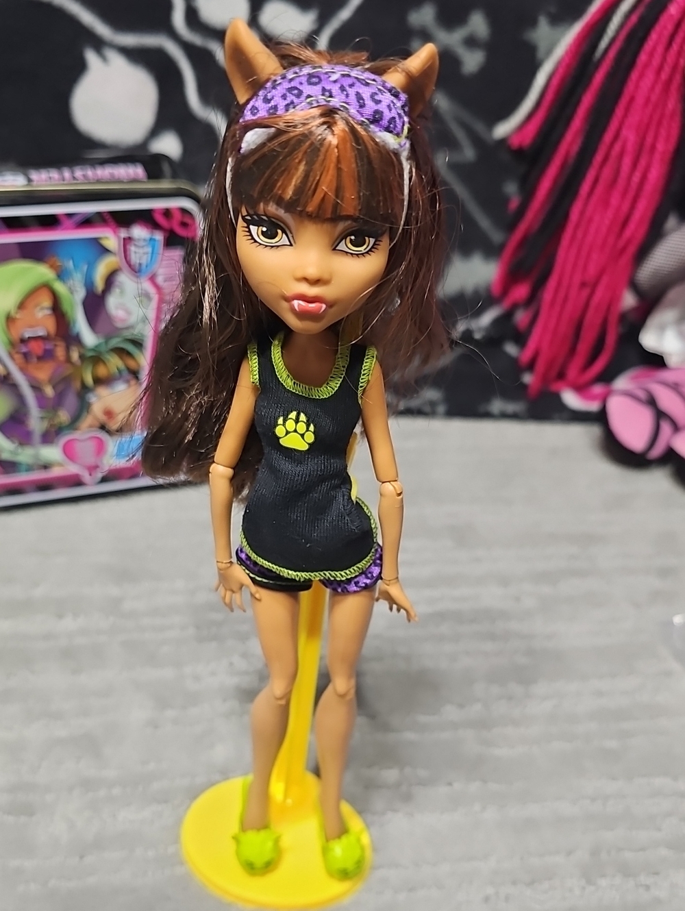 Monster High G1 Dead Tired Clawdeen Wolf (OOB) Wave 2 By Mattel Marked 2005 VTG